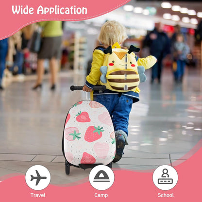 Children's 2-in-1 ride-on scooter suitcase with LED wheels
