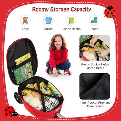 Children's 2-in-1 ride-on scooter suitcase with LED wheels