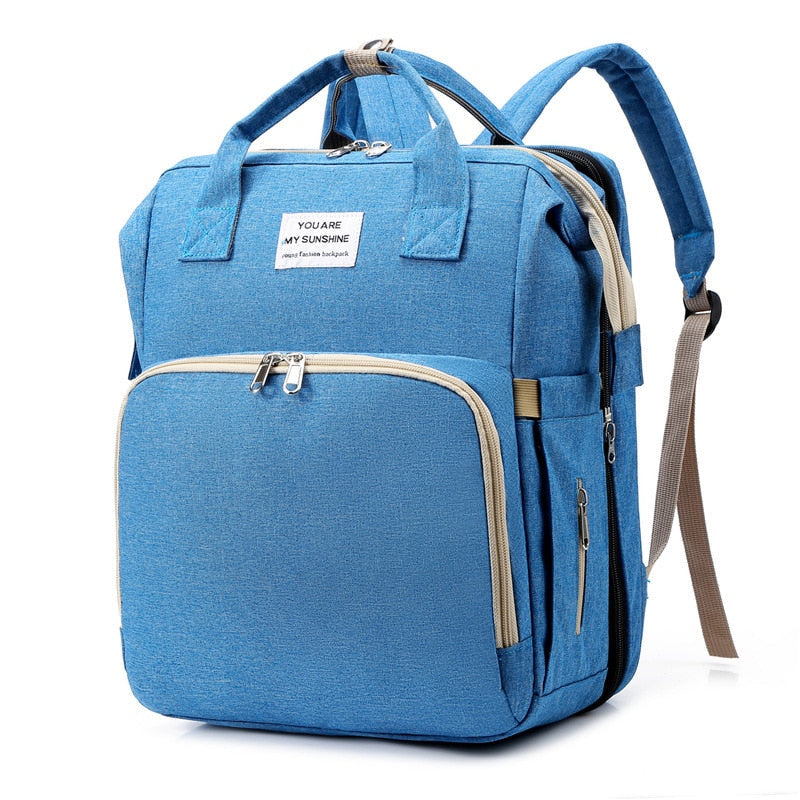 Portable baby cot and changing bag – multifunctional travel rucksack