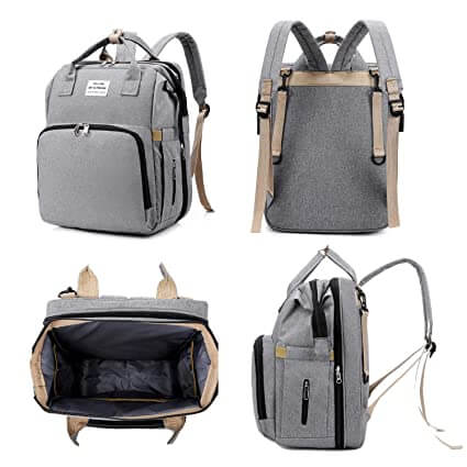 Portable baby cot and changing bag – multifunctional travel rucksack