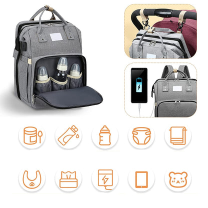 Portable baby cot and changing bag – multifunctional travel rucksack