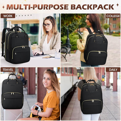 Water-resistant travel laptop backpack with organised compartments – suitable for 15.6-inch laptops