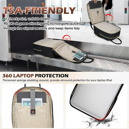 Water-resistant travel laptop backpack with organised compartments – suitable for 15.6-inch laptops