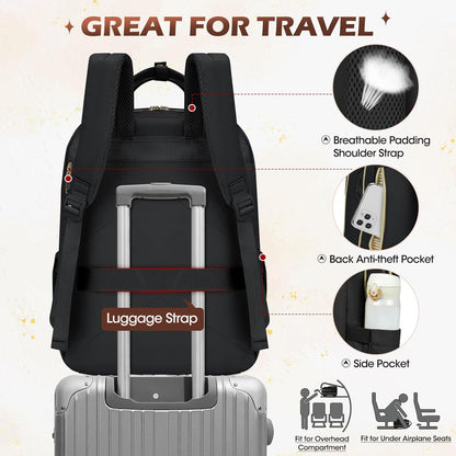 Water-resistant travel laptop backpack with organised compartments – suitable for 15.6-inch laptops