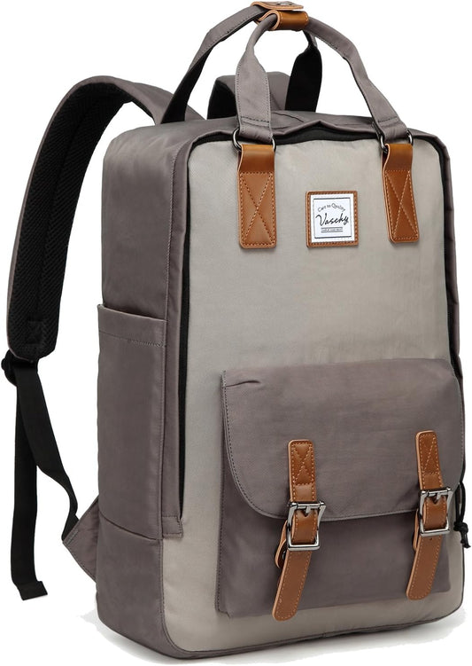 15.6-inch Waterproof Vintage Laptop Rucksack with Organiser Compartments – UrbanEase
