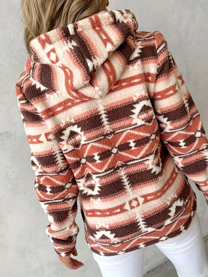 Ladies' Teddy Vest with Aztec Pattern – Nayeli