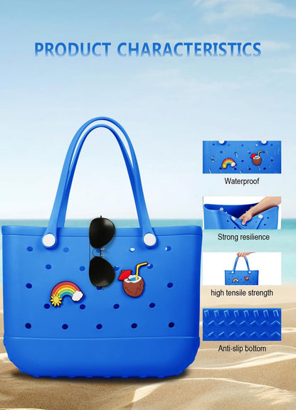 Waterproof EVA beach bag – large, washable tote for outdoor autumn walks