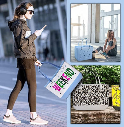 Waterproof EVA beach bag – large, washable tote for outdoor autumn walks