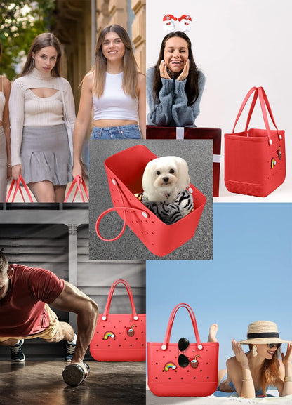 Waterproof EVA beach bag – large, washable tote for outdoor autumn walks