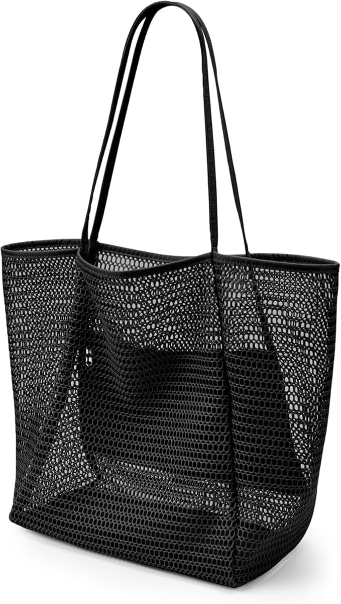 Foldable mesh beach bag with inner pocket – Buy one, get one free
