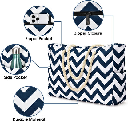 Large waterproof zipped bag for work and leisure