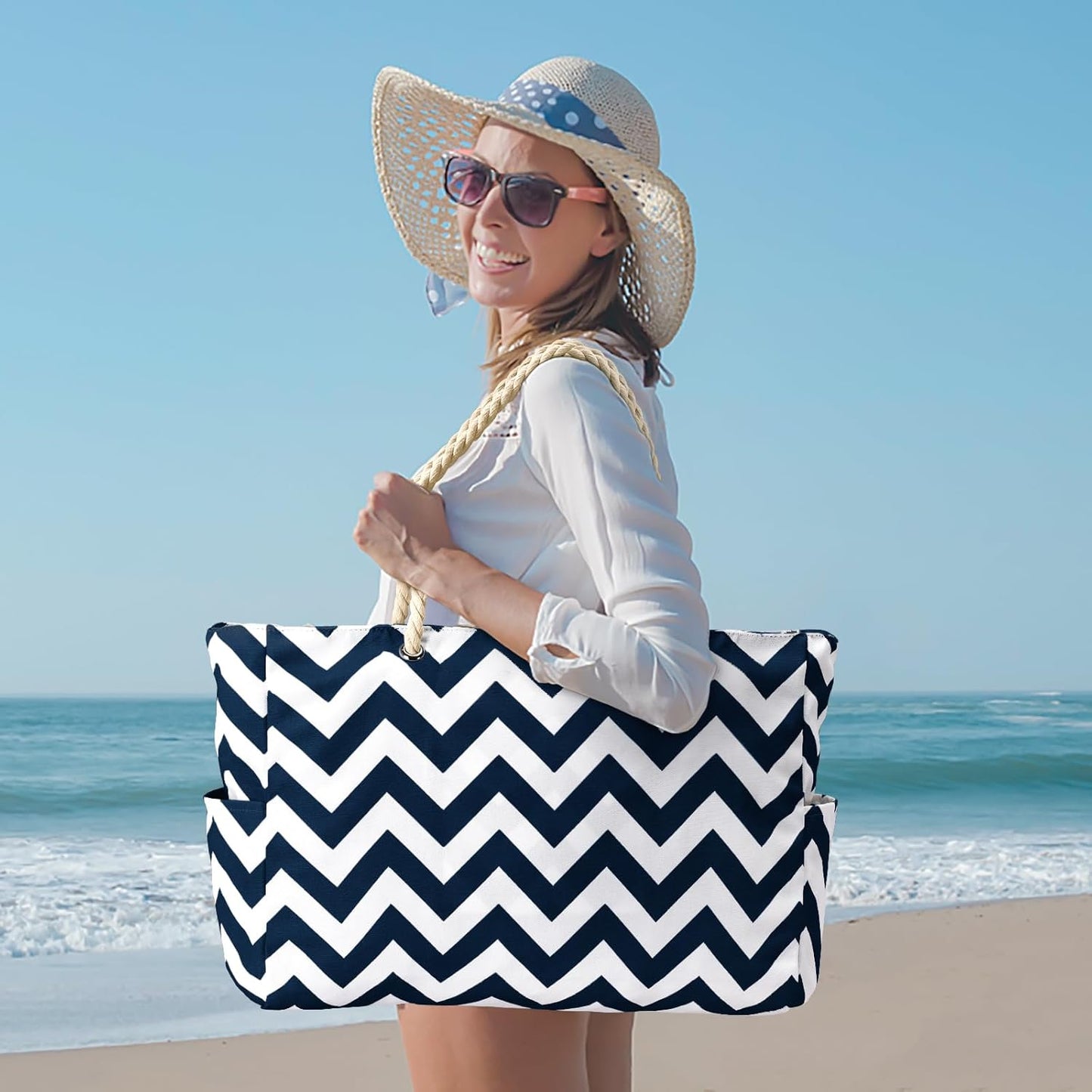 Large waterproof zipped bag for work and leisure