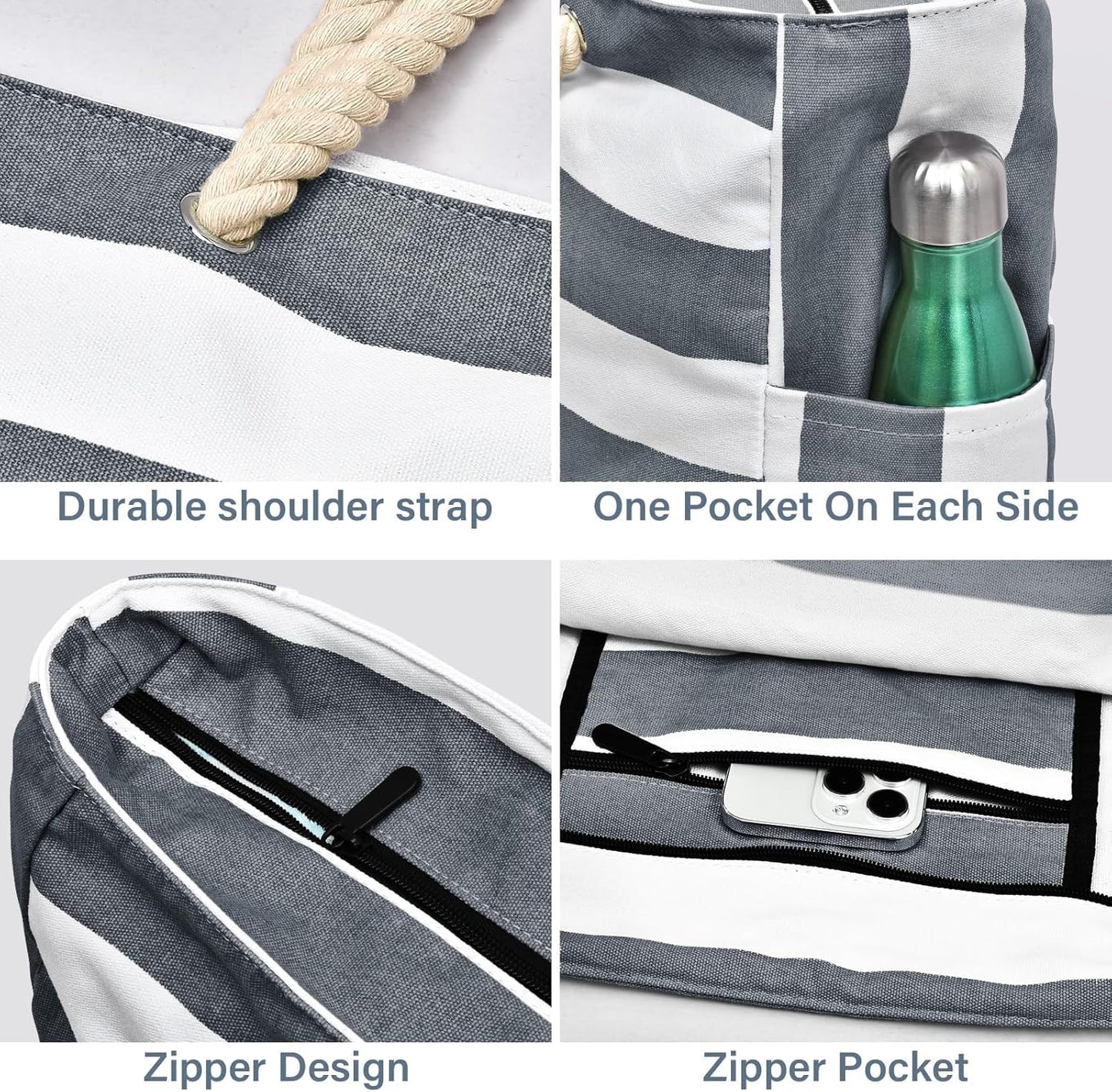 Large waterproof zipped bag for work and leisure