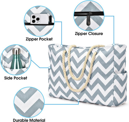 Large waterproof zipped bag for work and leisure
