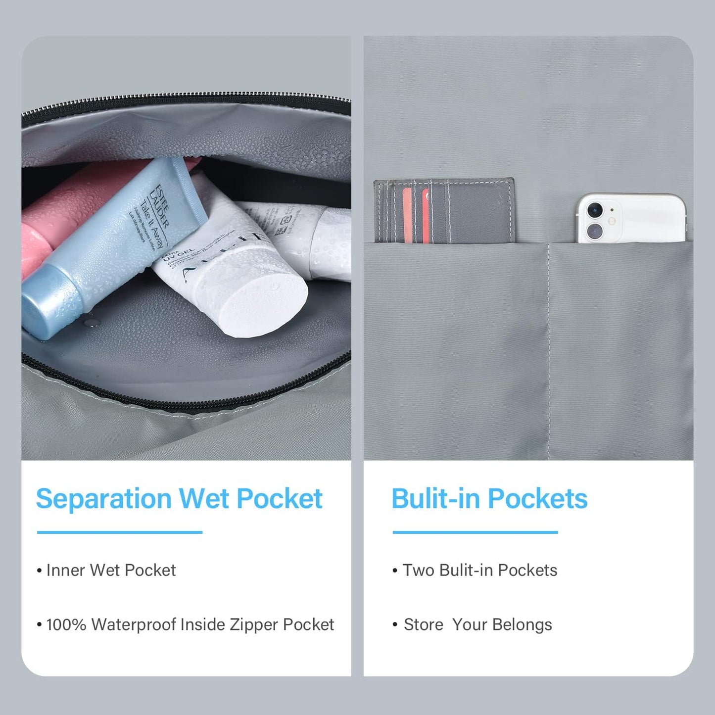 Large waterproof zipped bag for work and leisure