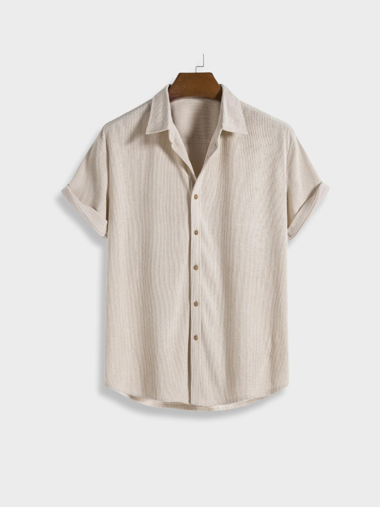 Men's corduroy shorts with button fastening – Sven