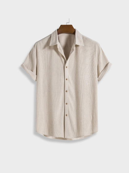 Men's corduroy shorts with button fastening – Sven