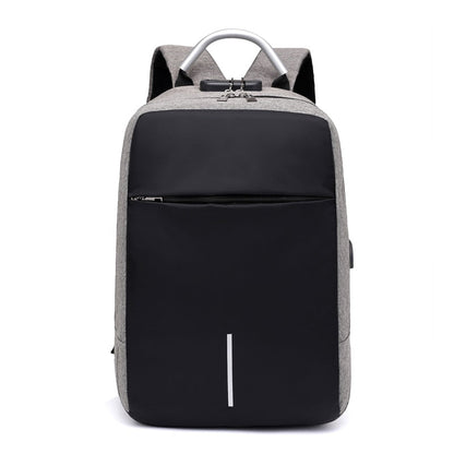 Waterproof anti-theft laptop rucksack – concealed zip design with USB charging port