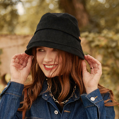 Lightweight autumn bucket hat with fine stitch detailing – HerbstShade