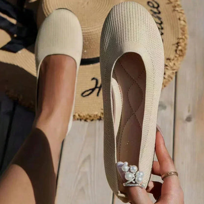 Autumn orthopaedic women's ballet flats with comfort sole & classic design – Mia