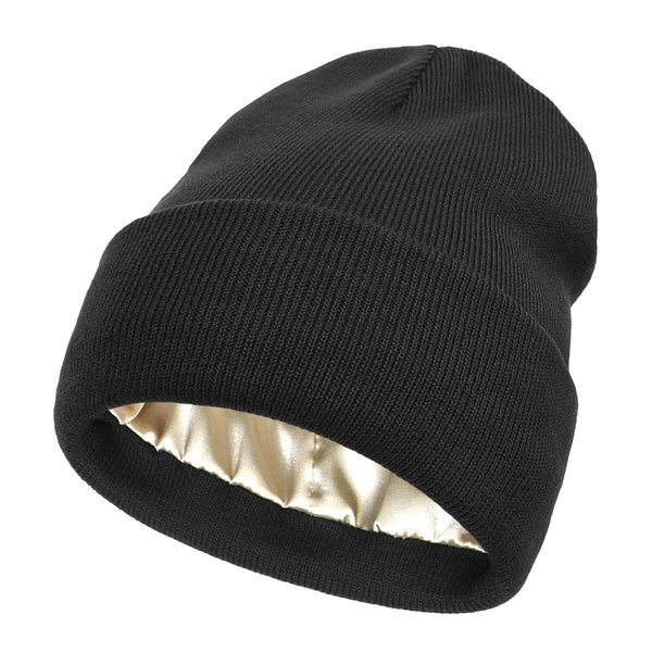 Winter Beanie with Silk Lining - Noor