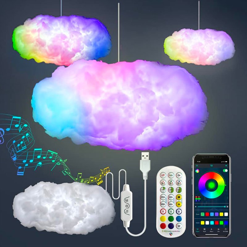 Cloud Lightning Lamp with Music and Colour – Nimbuson