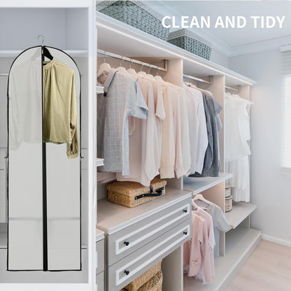 Long garment storage cover – 180 cm garment bag with zip and viewing window for autumn (Buy 1, Get 1 FREE)