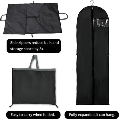 Long garment storage cover – 180 cm garment bag with zip and viewing window for autumn (Buy 1, Get 1 FREE)