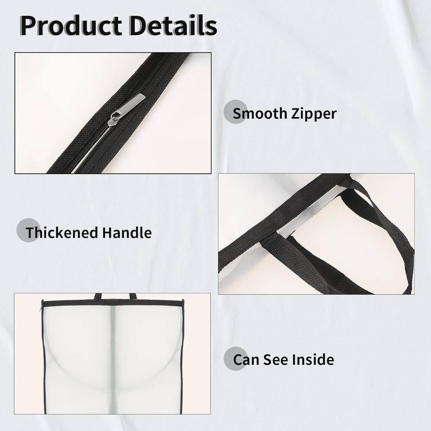 Long garment storage cover – 180 cm garment bag with zip and viewing window for autumn (Buy 1, Get 1 FREE)