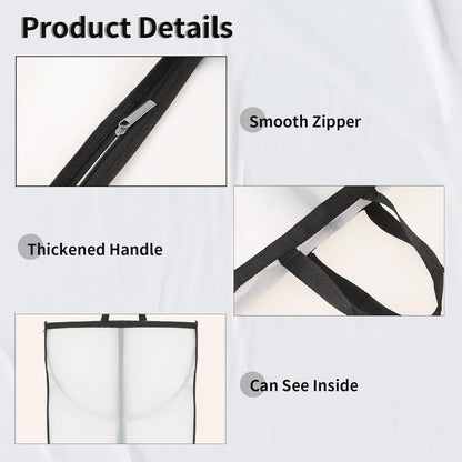 Long garment storage cover – 180 cm garment bag with zip and viewing window for autumn (Buy 1, Get 1 FREE)