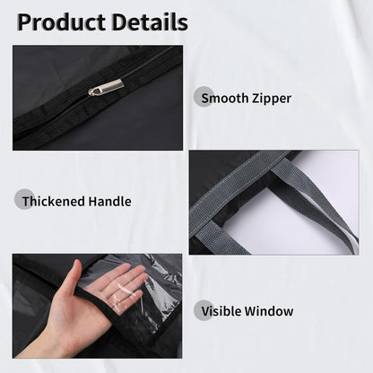 Long garment storage cover – 180 cm garment bag with zip and viewing window for autumn (Buy 1, Get 1 FREE)