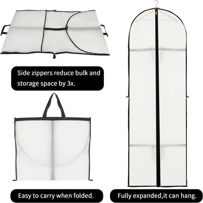 Long garment storage cover – 180 cm garment bag with zip and viewing window for autumn (Buy 1, Get 1 FREE)