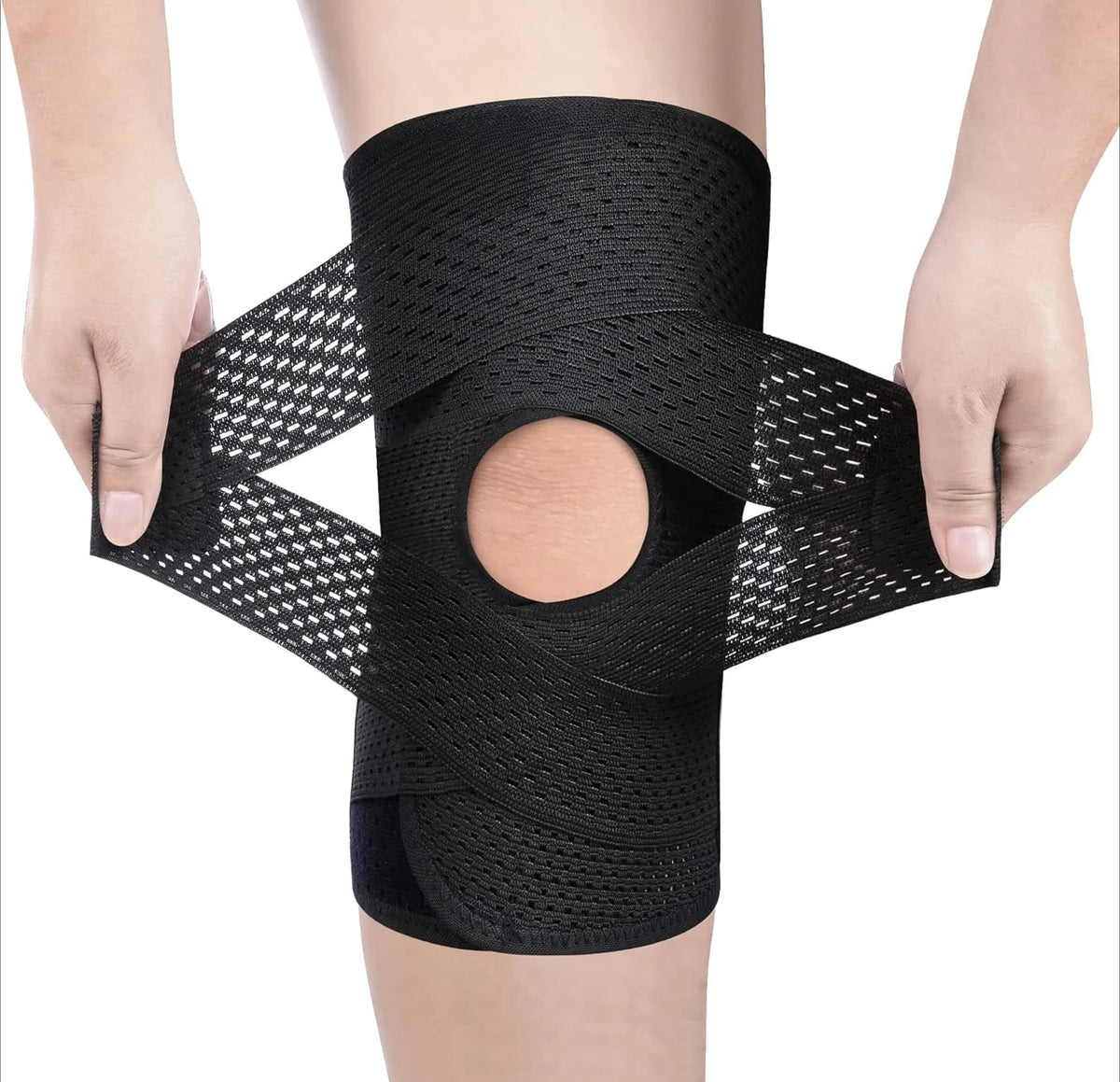 Knee Support Wrap with Adjustable Compression System 9