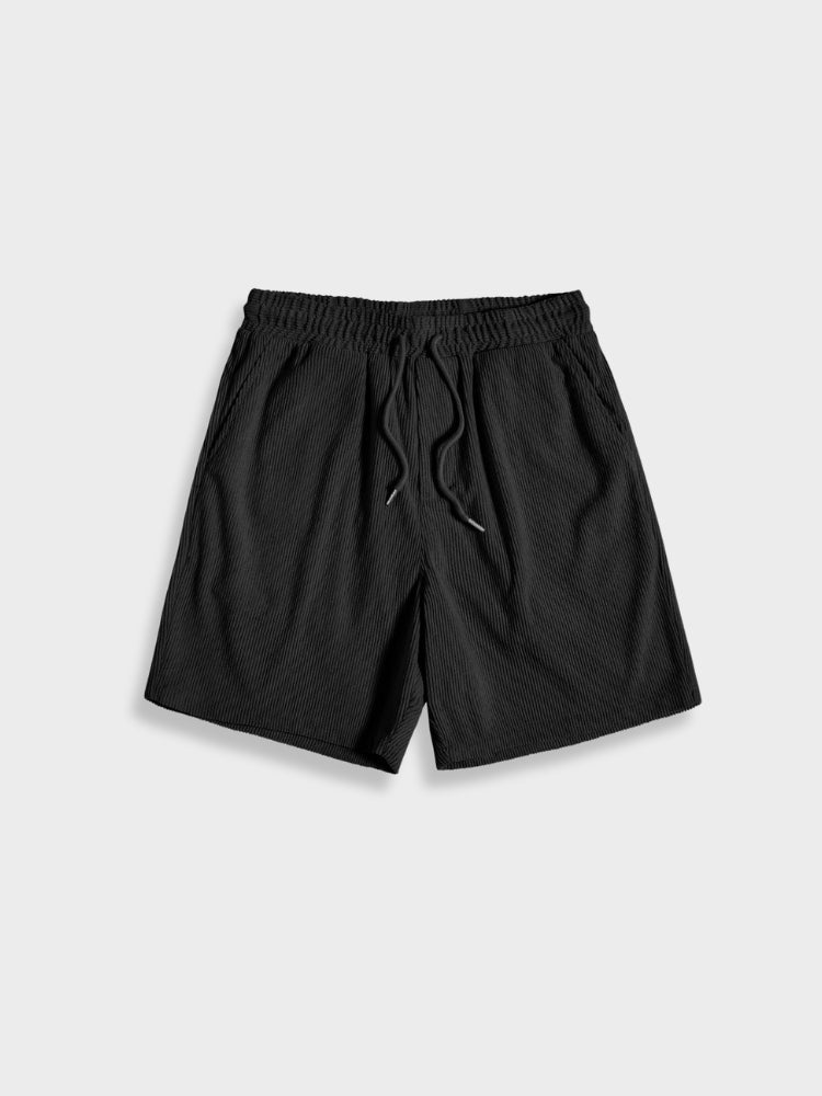 Men's corduroy shorts with button fastening – Sven