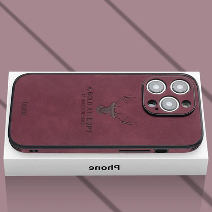 Luxury Deer Leather iPhone Case - Veltro