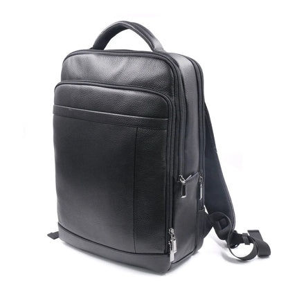 Premium leather rucksack with fingerprint lock – anti-theft rucksack for men