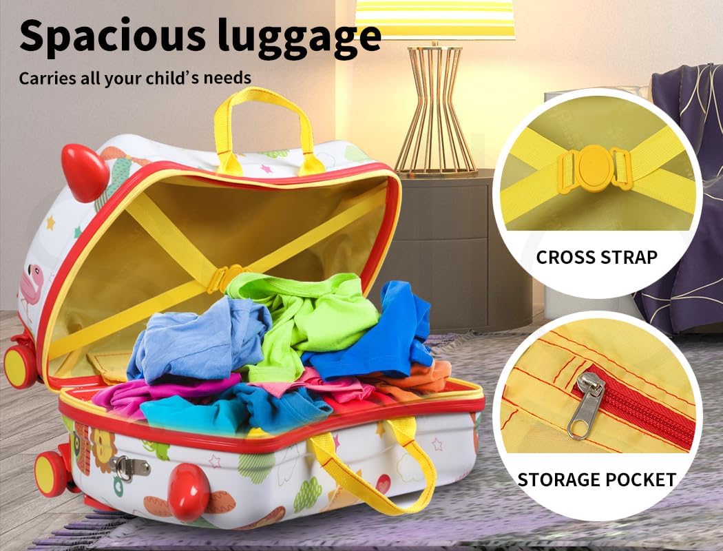 Children's 2-in-1 Ride-On Scooter Suitcase with 360° Wheels