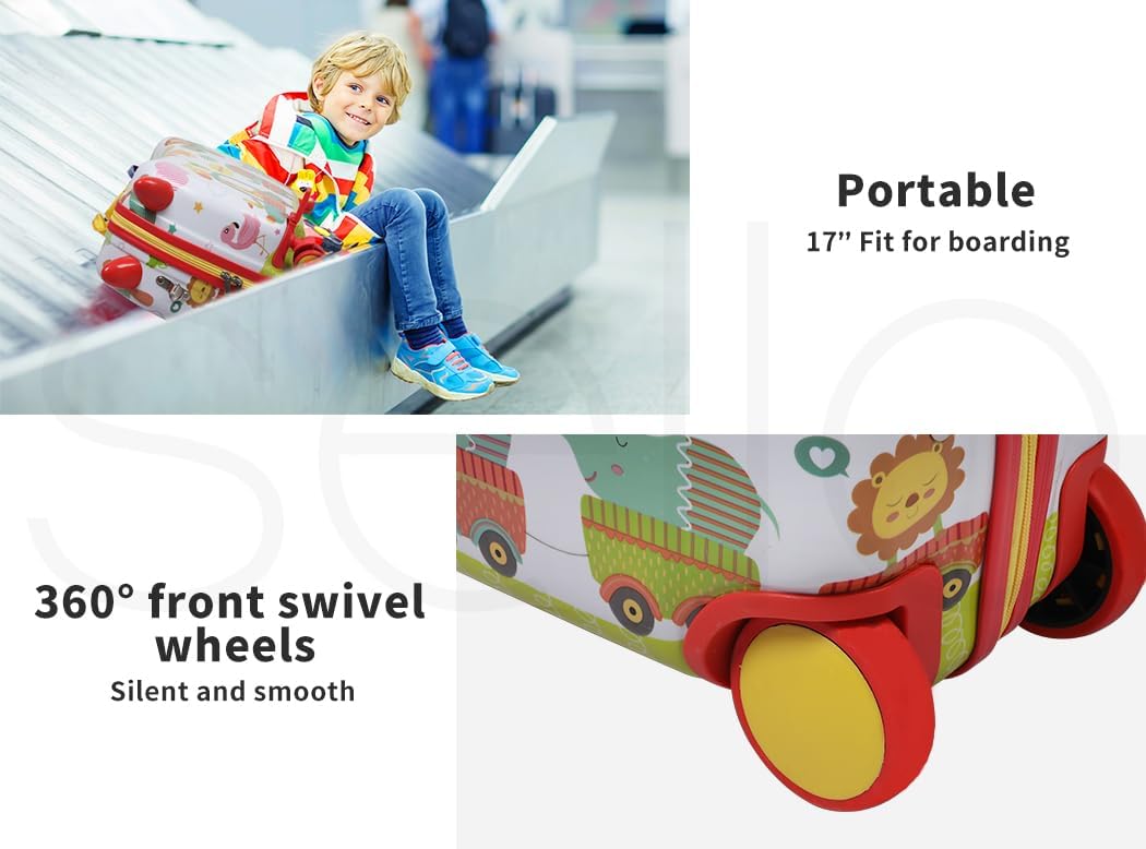 Children's 2-in-1 Ride-On Scooter Suitcase with 360° Wheels
