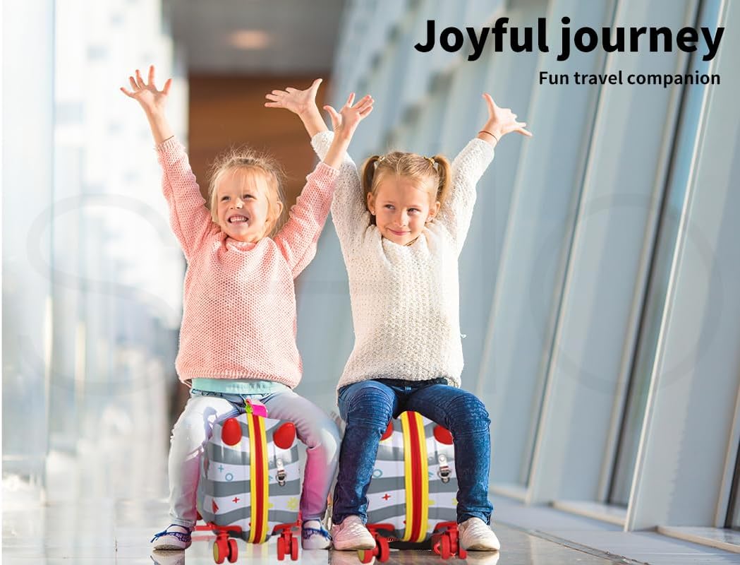 Children's 2-in-1 Ride-On Scooter Suitcase with 360° Wheels