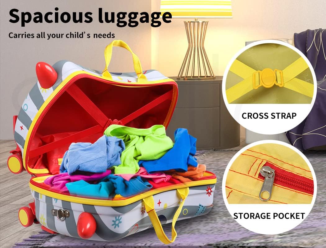 Children's 2-in-1 Ride-On Scooter Suitcase with 360° Wheels