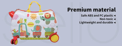 Children's 2-in-1 Ride-On Scooter Suitcase with 360° Wheels