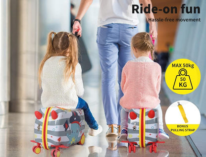 Children's 2-in-1 Ride-On Scooter Suitcase with 360° Wheels
