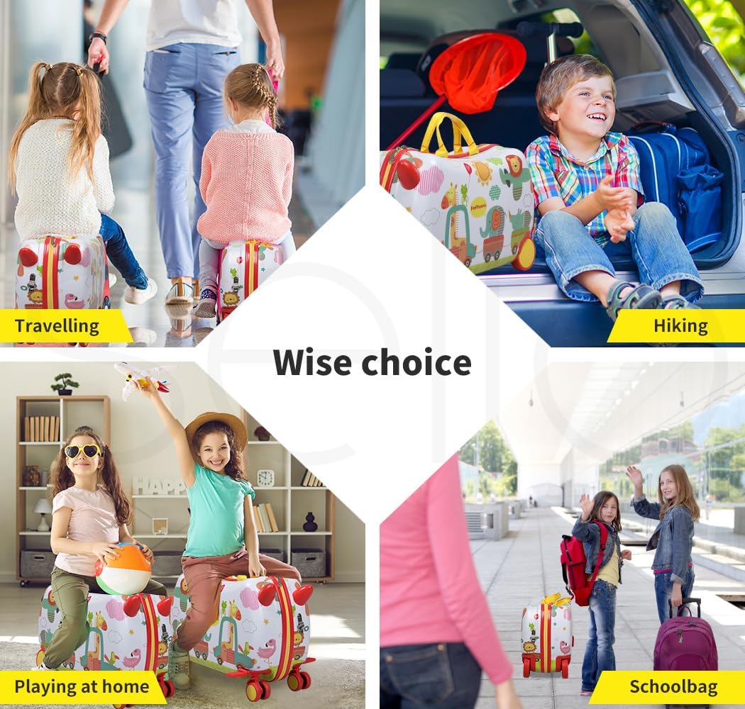 Children's 2-in-1 Ride-On Scooter Suitcase with 360° Wheels