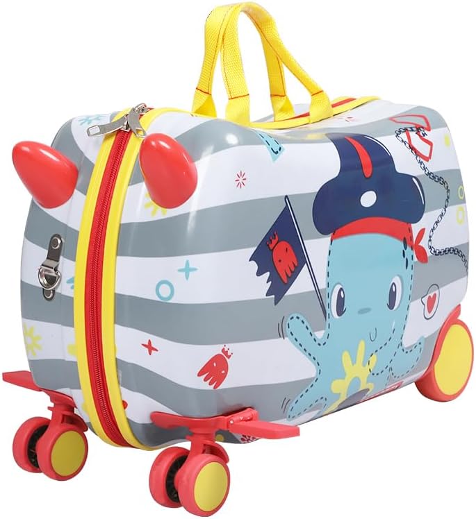 Children's 2-in-1 Ride-On Scooter Suitcase with 360° Wheels