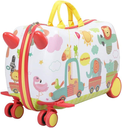 Children's 2-in-1 Ride-On Scooter Suitcase with 360° Wheels