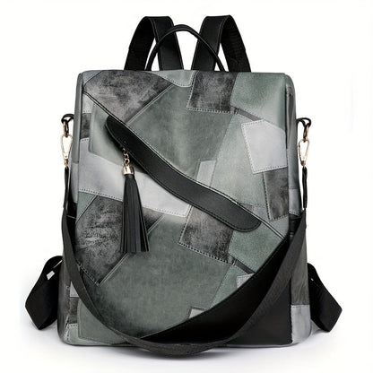 Checkered Anti-Theft Backpack with Multiple Pockets 5