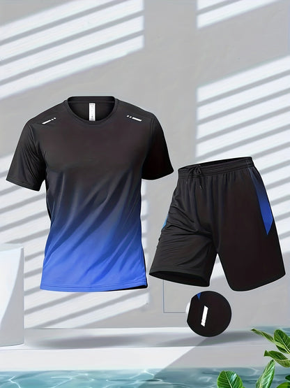 Breathable sports set for men with T-shirt and shorts - PowerMove