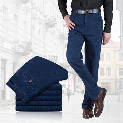 Men's High Waist Straight Leg Jeans – Tobias