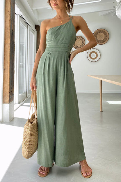Sleeveless Women's Jumpsuit with Relaxed Fit – Mireille