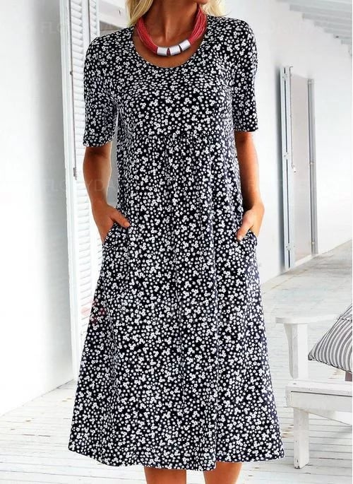 Stylish Floral Print Dress - Eva | The Perfect Light Summer Dress!